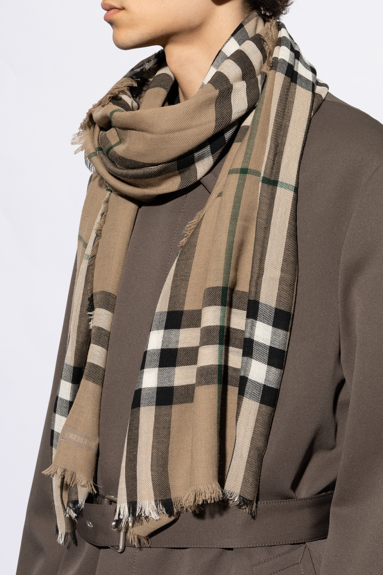 Burberry scarf wool best sale